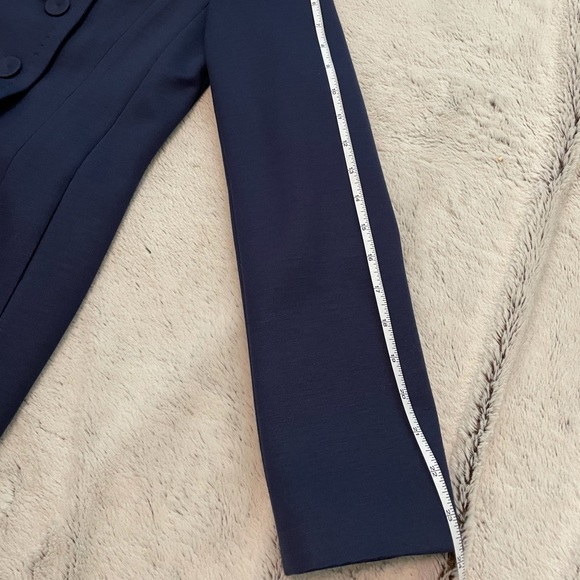Navy blazer jacket with button closure - Picture 15 of 16